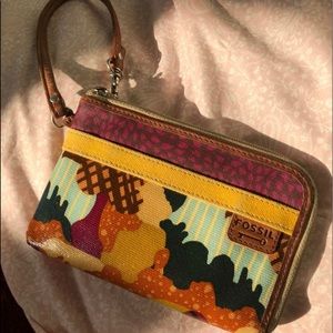 Fossil Colorful Wristlet Wallet